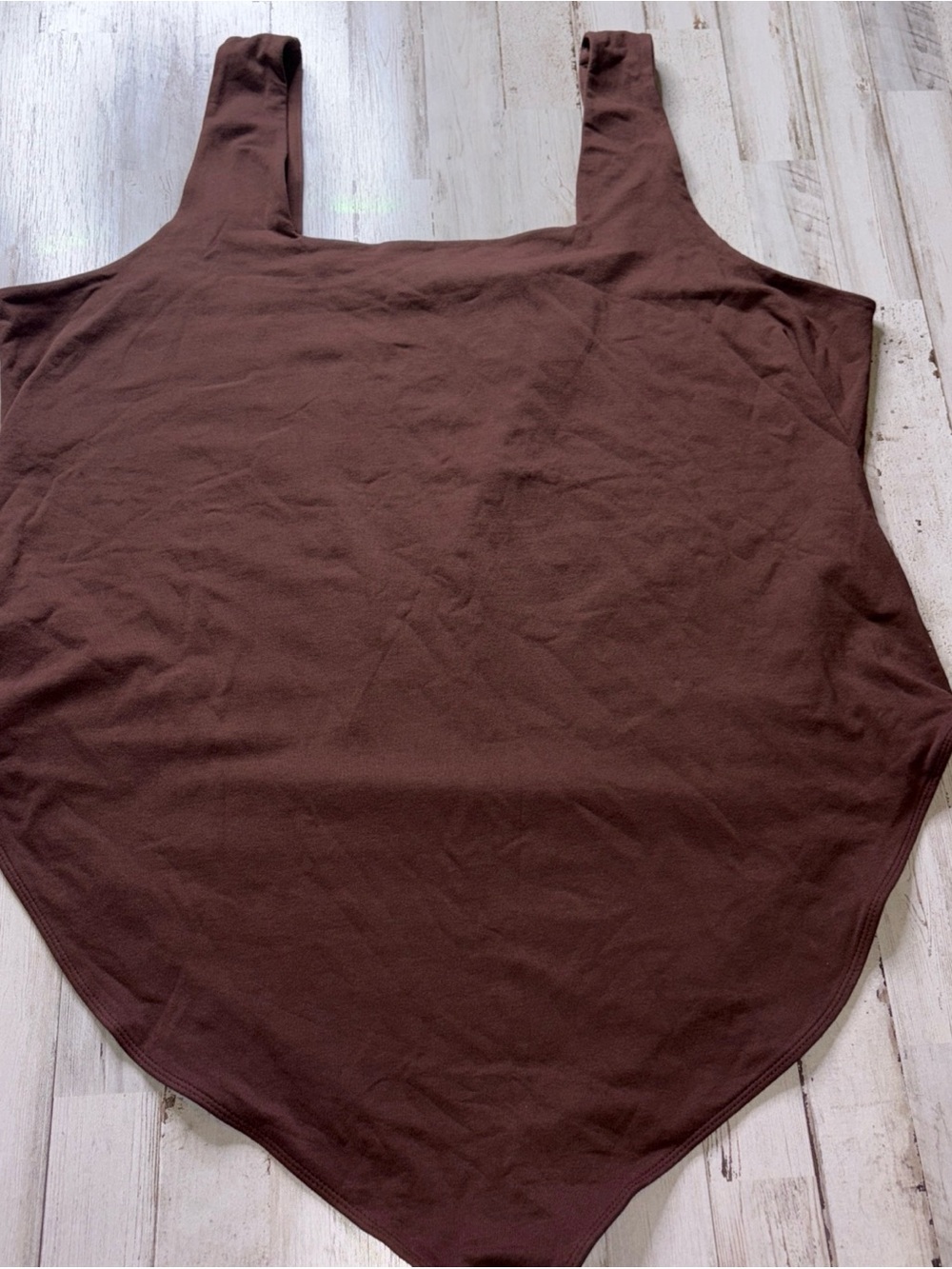 Old Navy Square Neck Tank Top Bodysuit Plus Size 4X Brown  Like New - Picture 13 of 15
